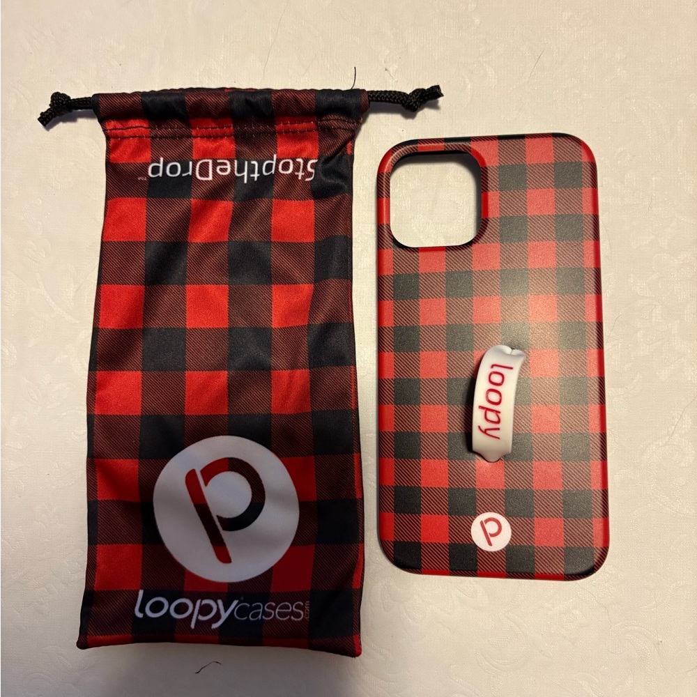 Loopy Case Red and Black Buffalo Plaid iPhone Case